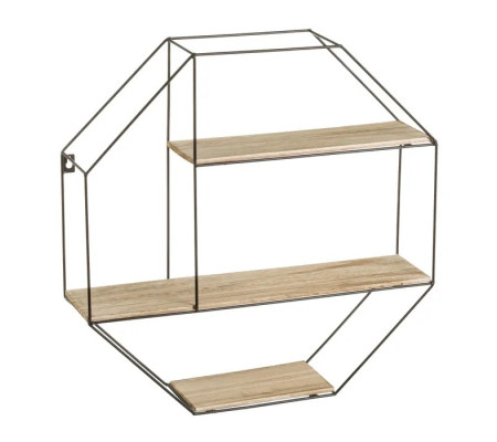 Immagine Scaffalatura da parete nera 3 ripiani 51X12X51