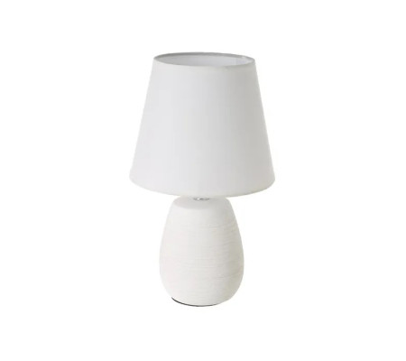 Immagine Lampada da tavolo ceramica bianca cm 17X17X28 