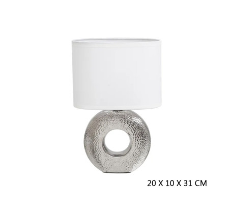 Immagine Lampada da tavolo 31H cm in ceramica bianca